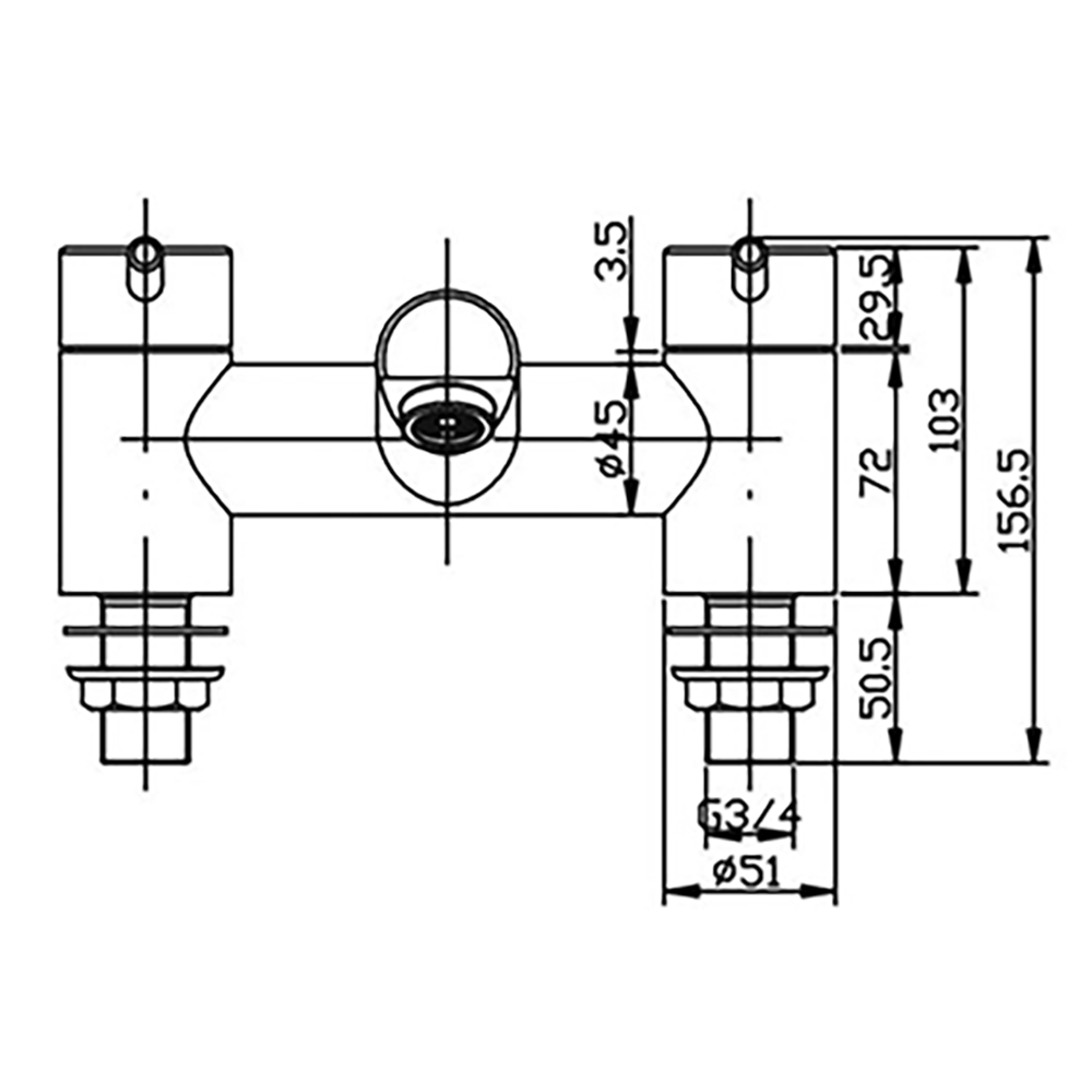Vellamo Curvo Deck Bath Filler