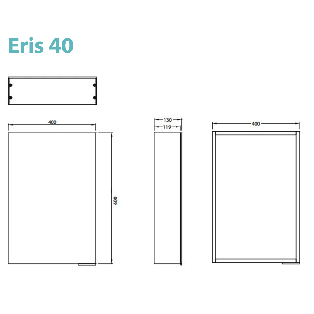 hib. Eris Mirrored Cabinet with Soft Close Doors - 400 x 600mm & 500 x 700mm