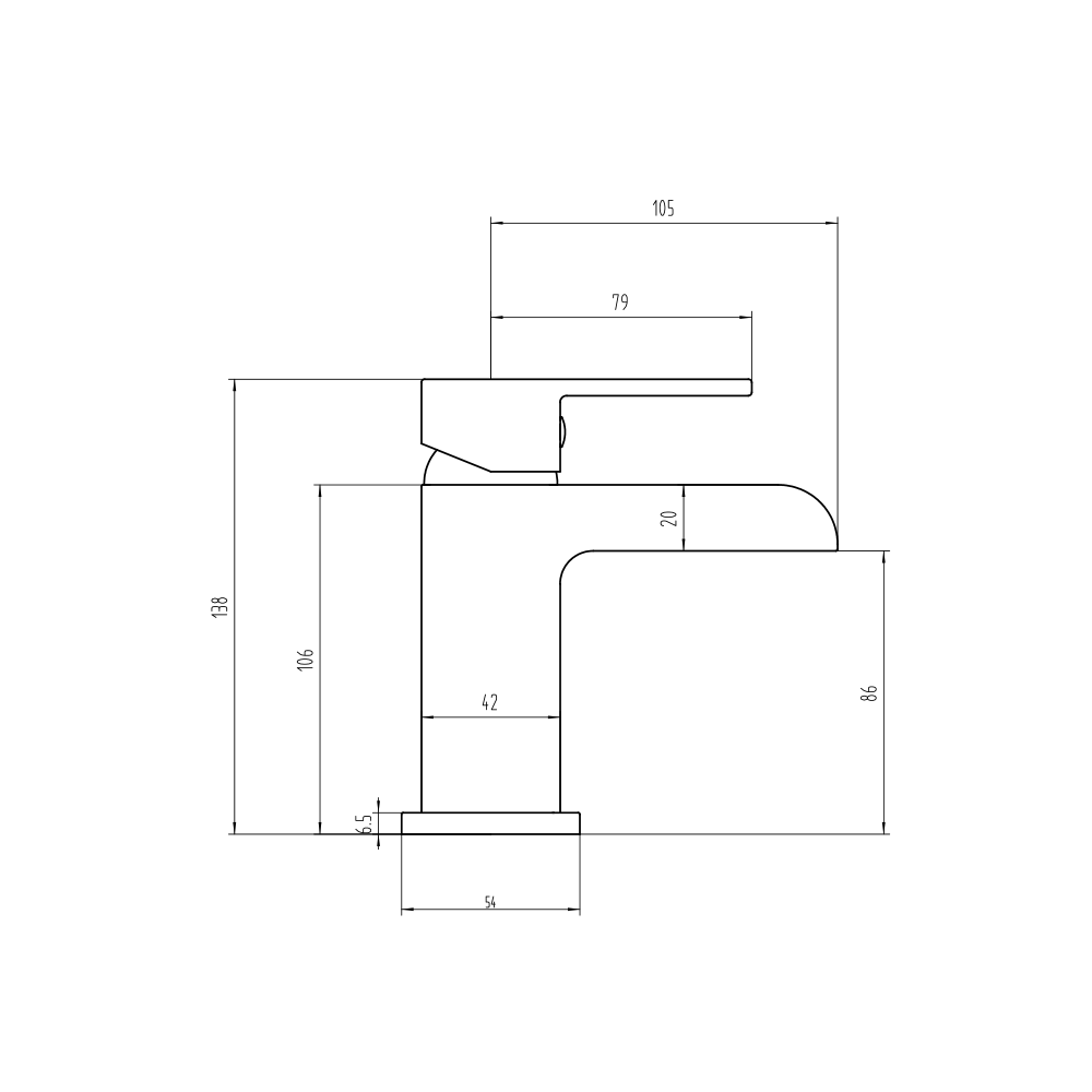 Vellamo Reve Matt Black Basin Mixer Tap & Clicker Waste