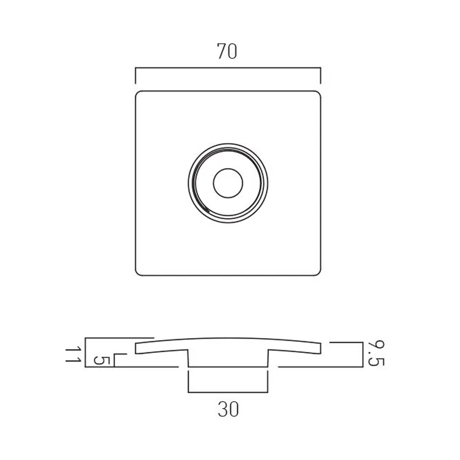 Vado Individual Universal Square Basin Waste Cap