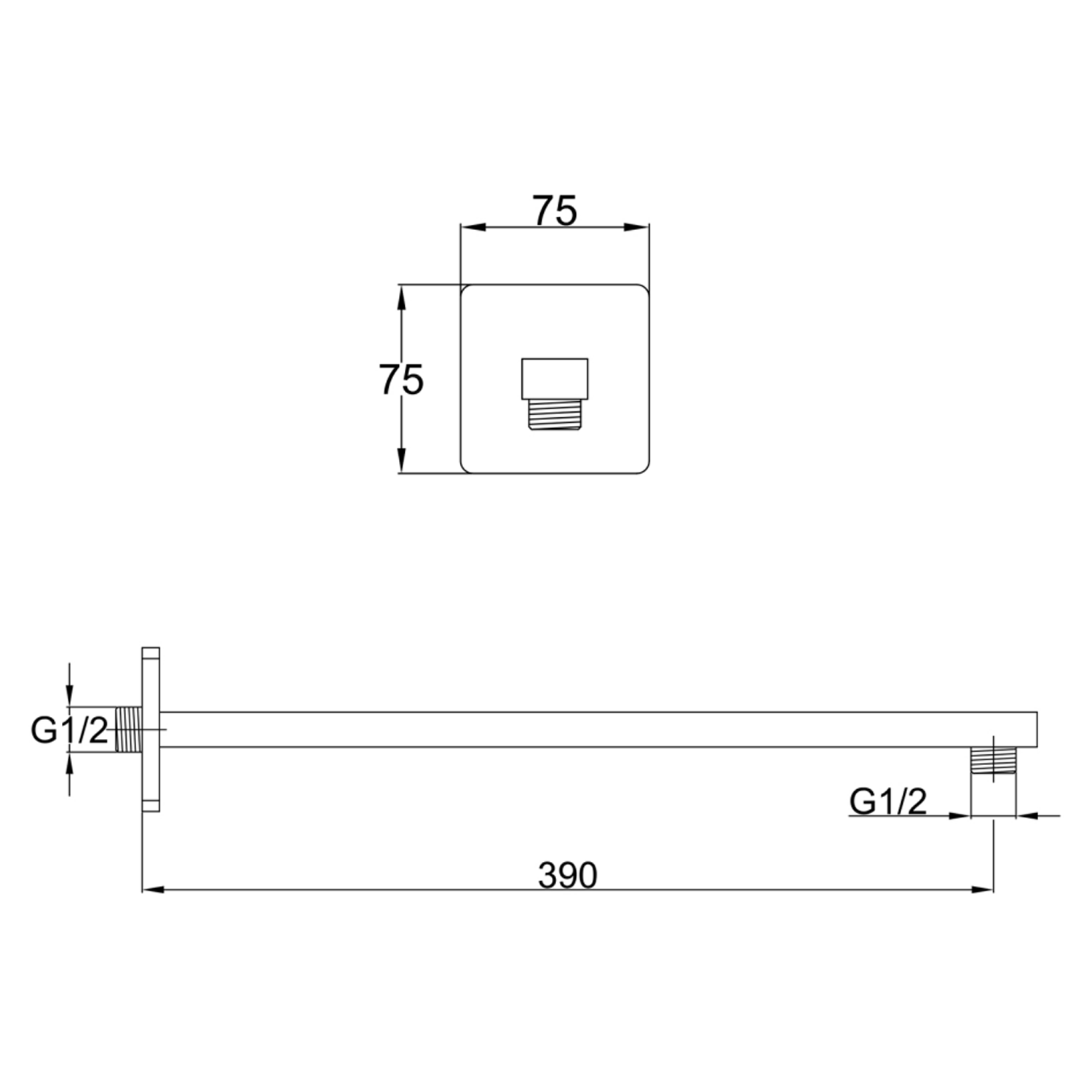 HIX Wall Mounted Shower Arm