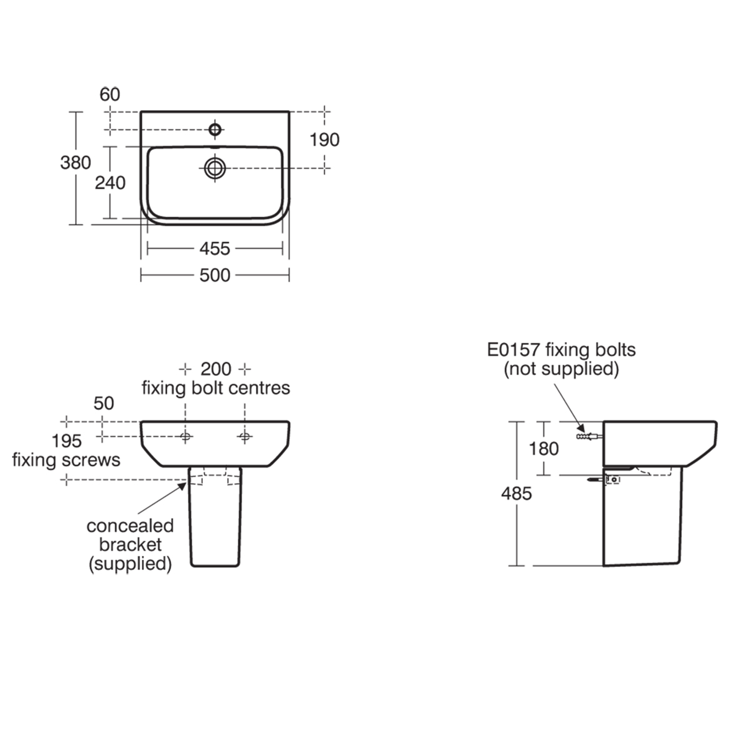 Ideal Standard i.life S Compact Basin & Pedestal