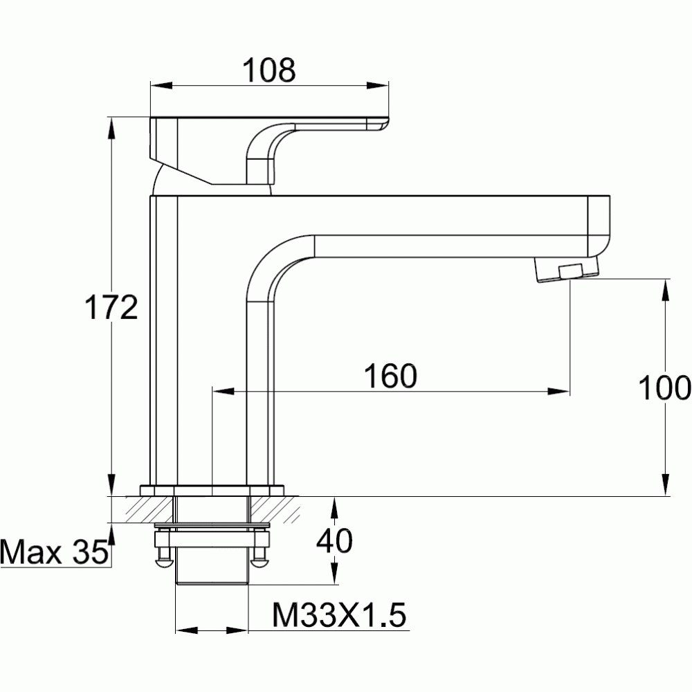 Pura Flite Monobloc Bath Filler Tap