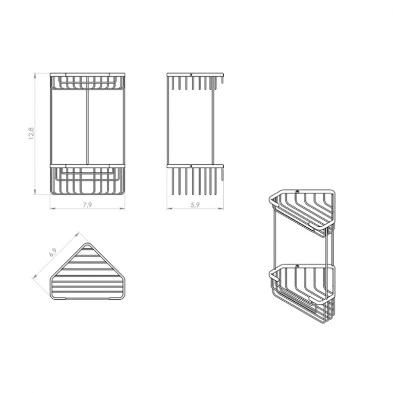 Gedy Double Corner Deep Basket