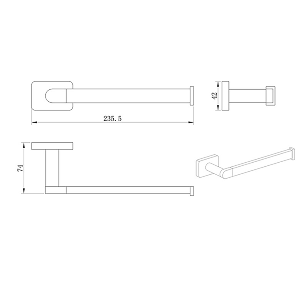 Bailey Towel Rail - 235mm