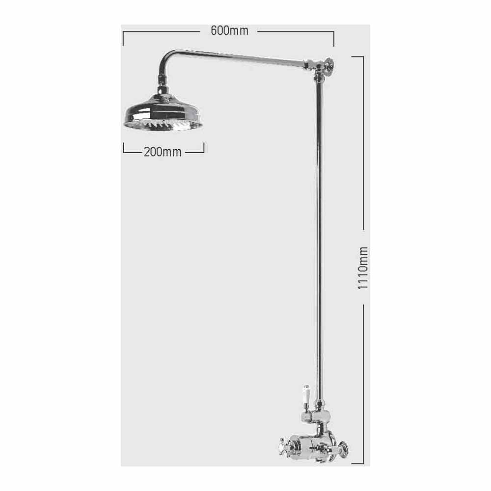 Roper Rhodes Henley Single Function Exposed Shower System
