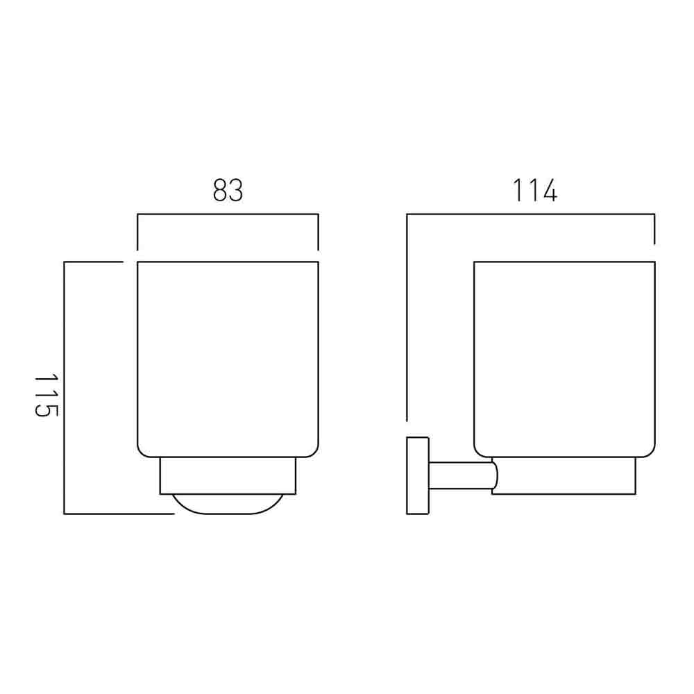 Vado Life Frosted Glass Tumbler and Holder