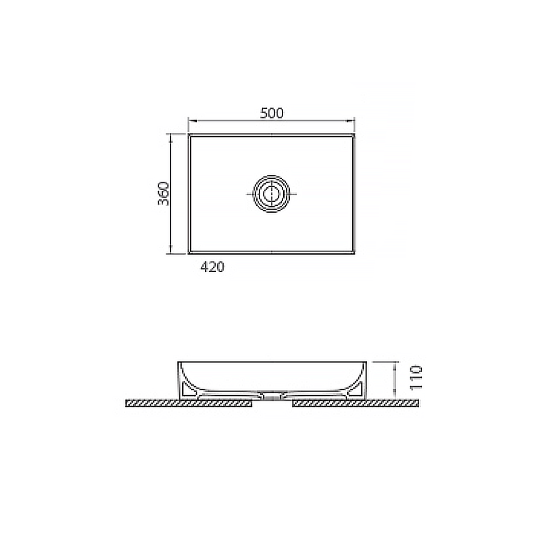 Harbour Virtue Countertop Basin - 500mm