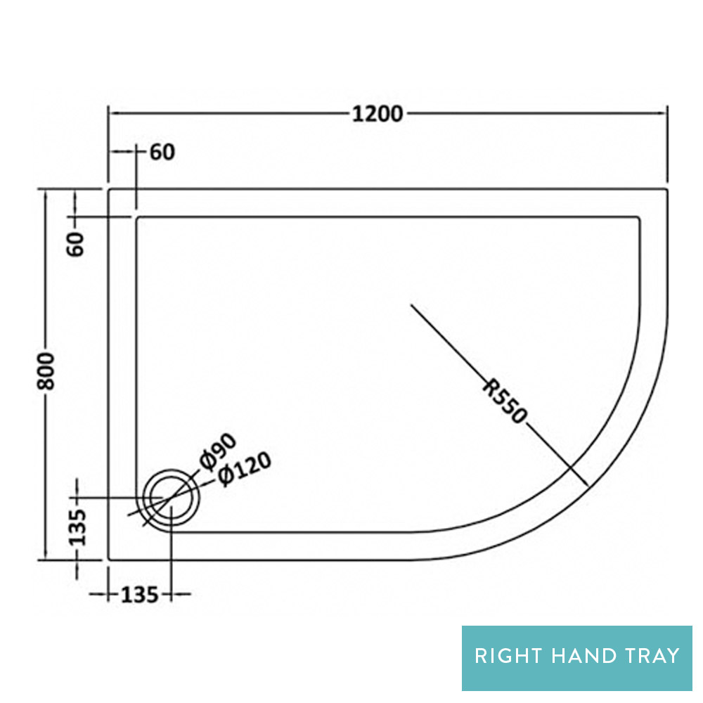 Drench MineralStone Low Profile Quadrant Shower Tray
