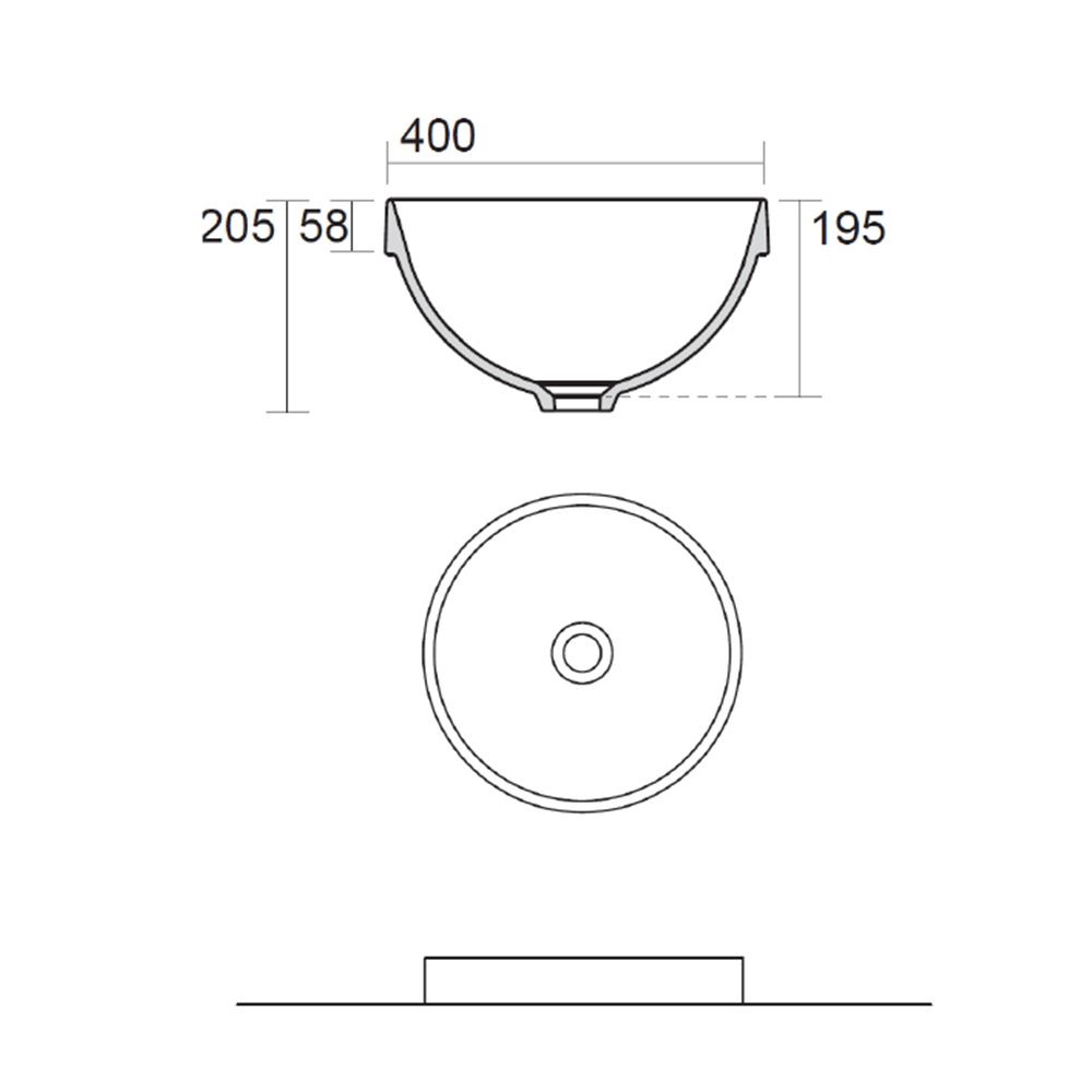 Crosswater Nepi Inset Basin