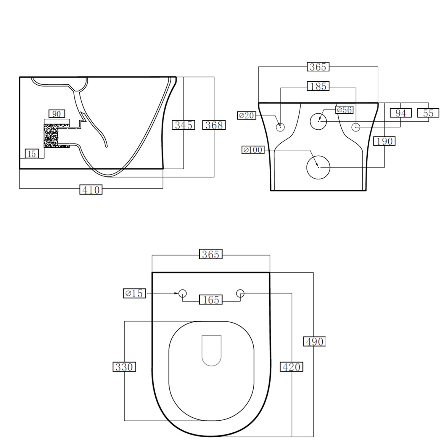 Lydia Rimless Wall Hung Toilet & Soft Close Seat