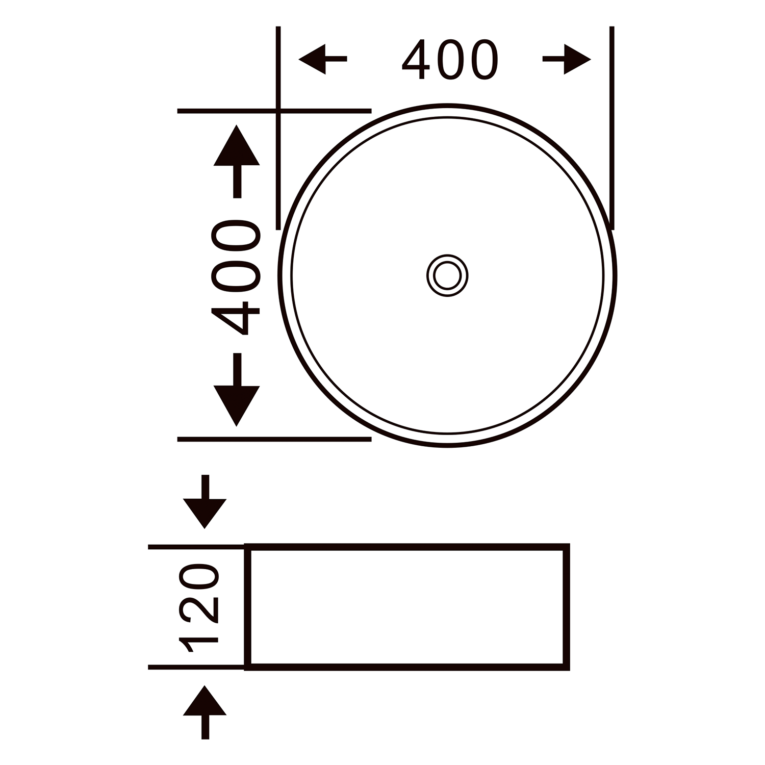 Drench Hue Round Countertop Basin - Teal