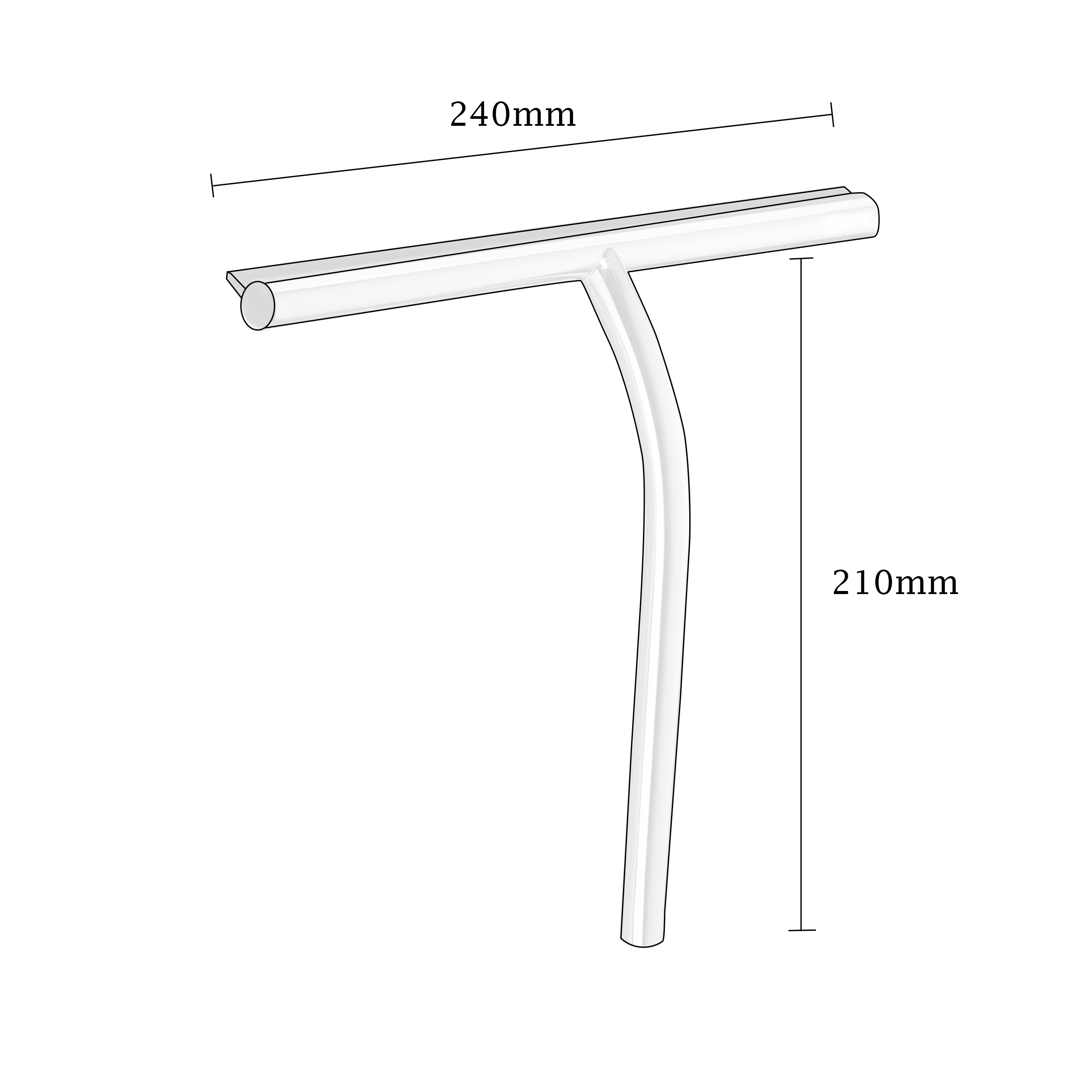 Smedbo Sideline Shower Squeegee with Self-adhesive Hook - Round