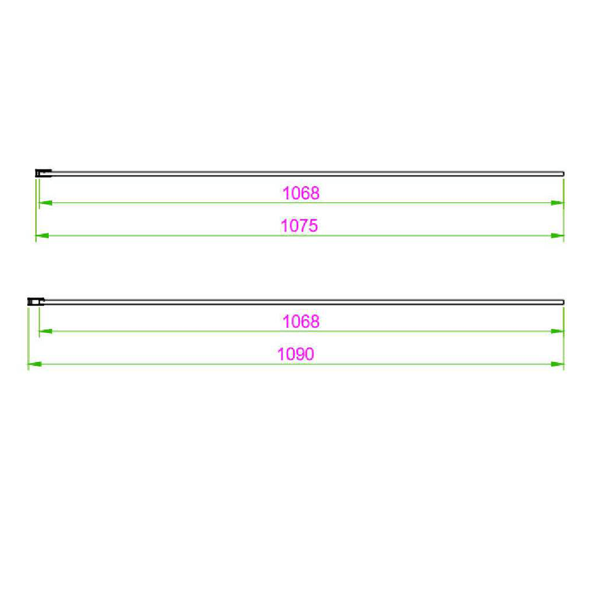 Harbour i8 8mm 2m Tall Easy Clean Wetroom Panel & Flipper Return Panel