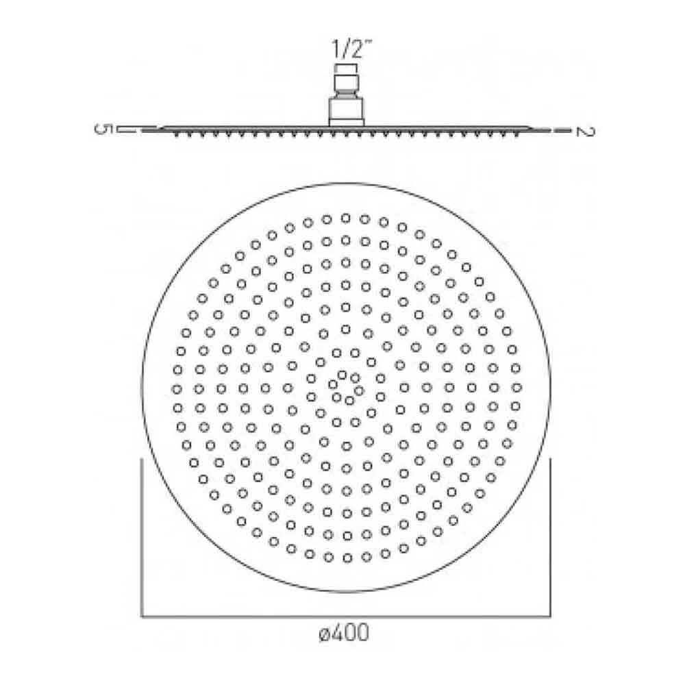 Vado Aquablade Slimline Round Shower Head