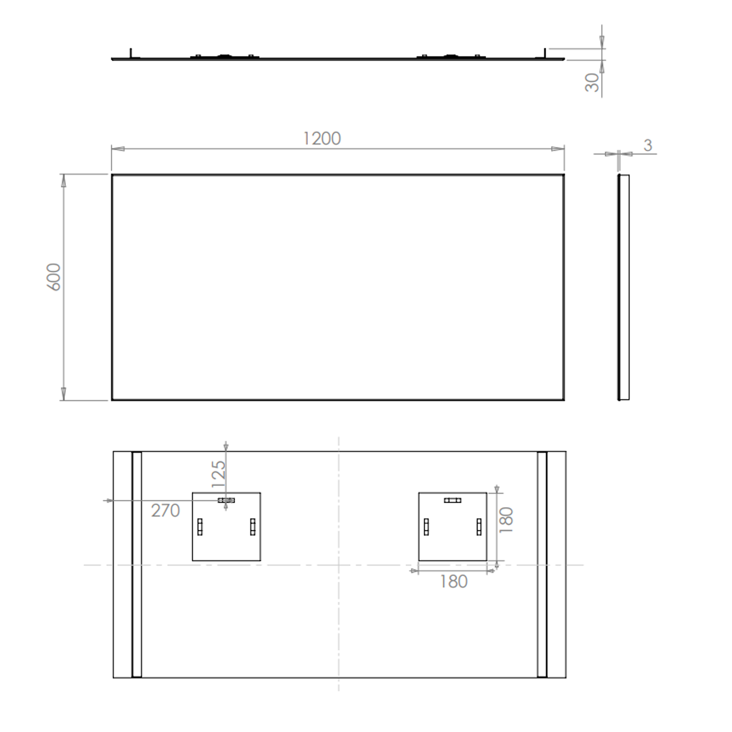 hib. Willow Landscape Mirror - 600 x 1200mm