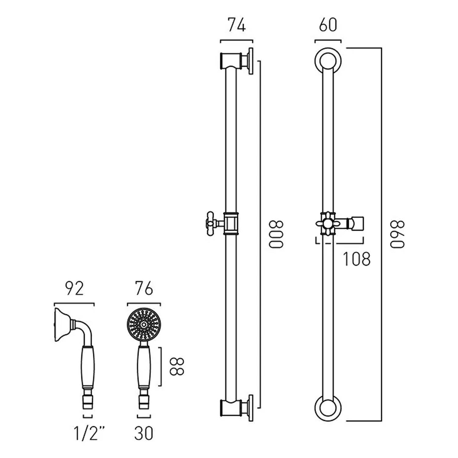 Booth & Co Axbridge Traditional Slide Rail Kit