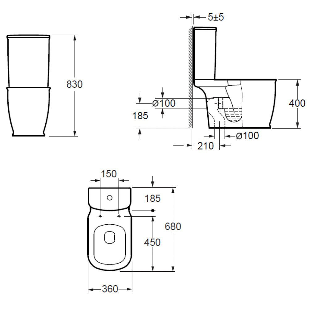 Imex Liberty Close Coupled Toilet with Seat