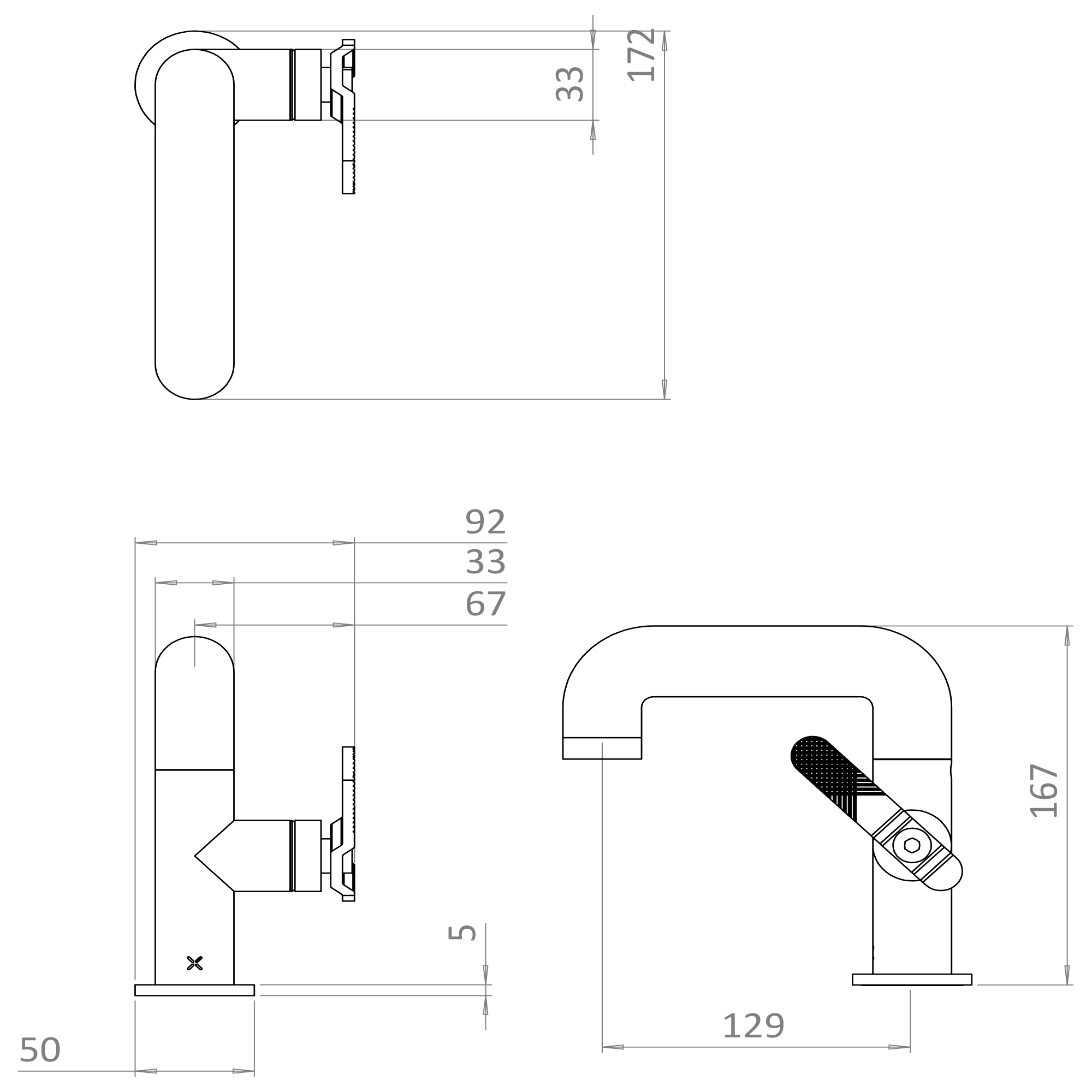 Crosswater Union WRAS Approved Mono Basin Mixer Tap - Chrome