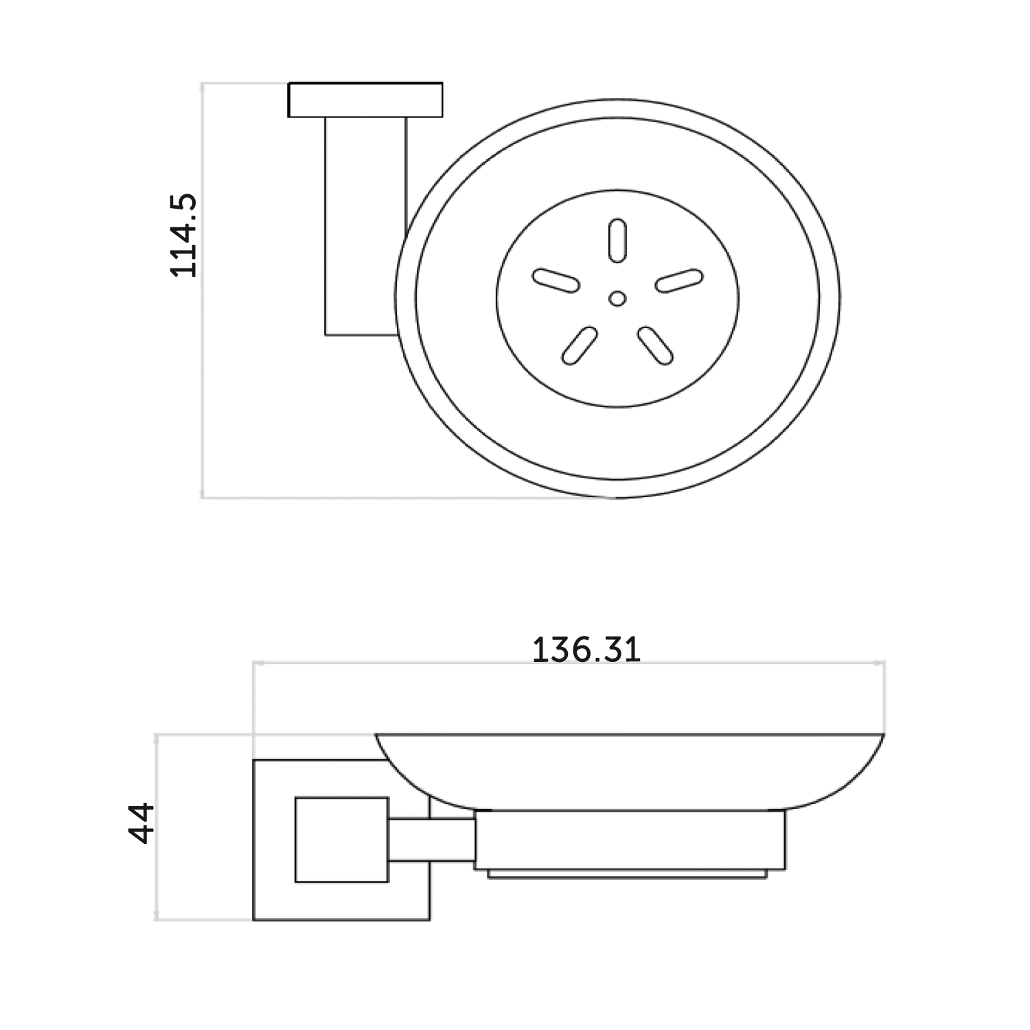 Vellamo Forte Soap Dish & Holder