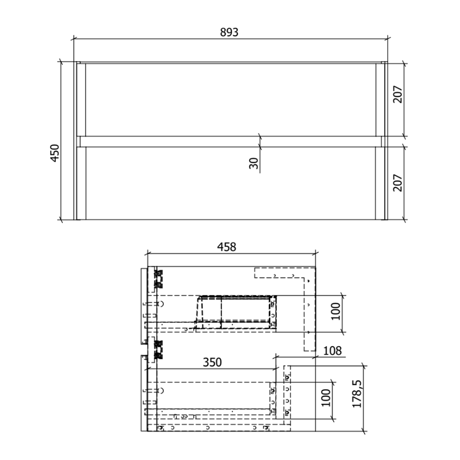 Drench Origin 900mm Wall Mounted Vanity Unit & Countertop