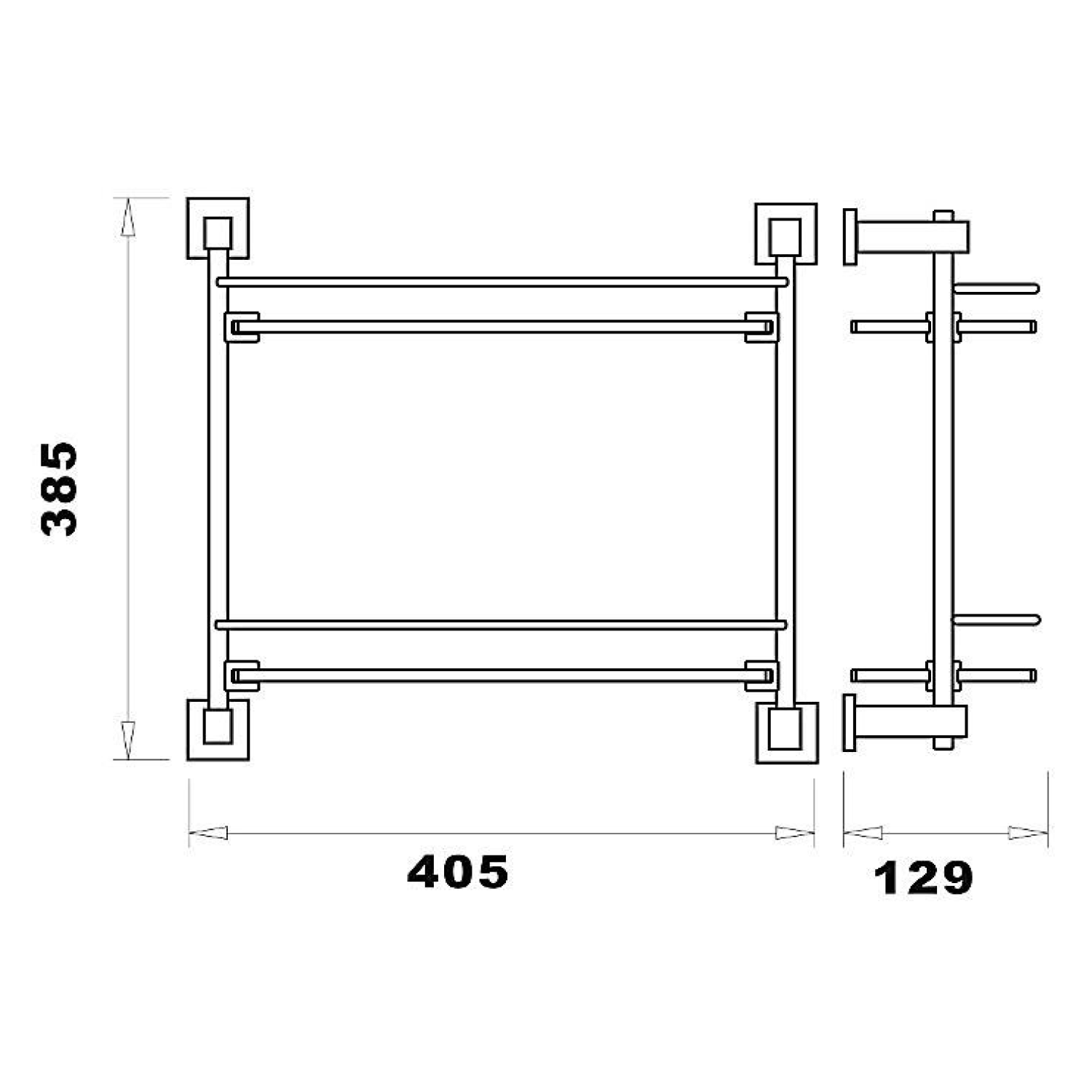 Vellamo Forte Double Glass Shelf