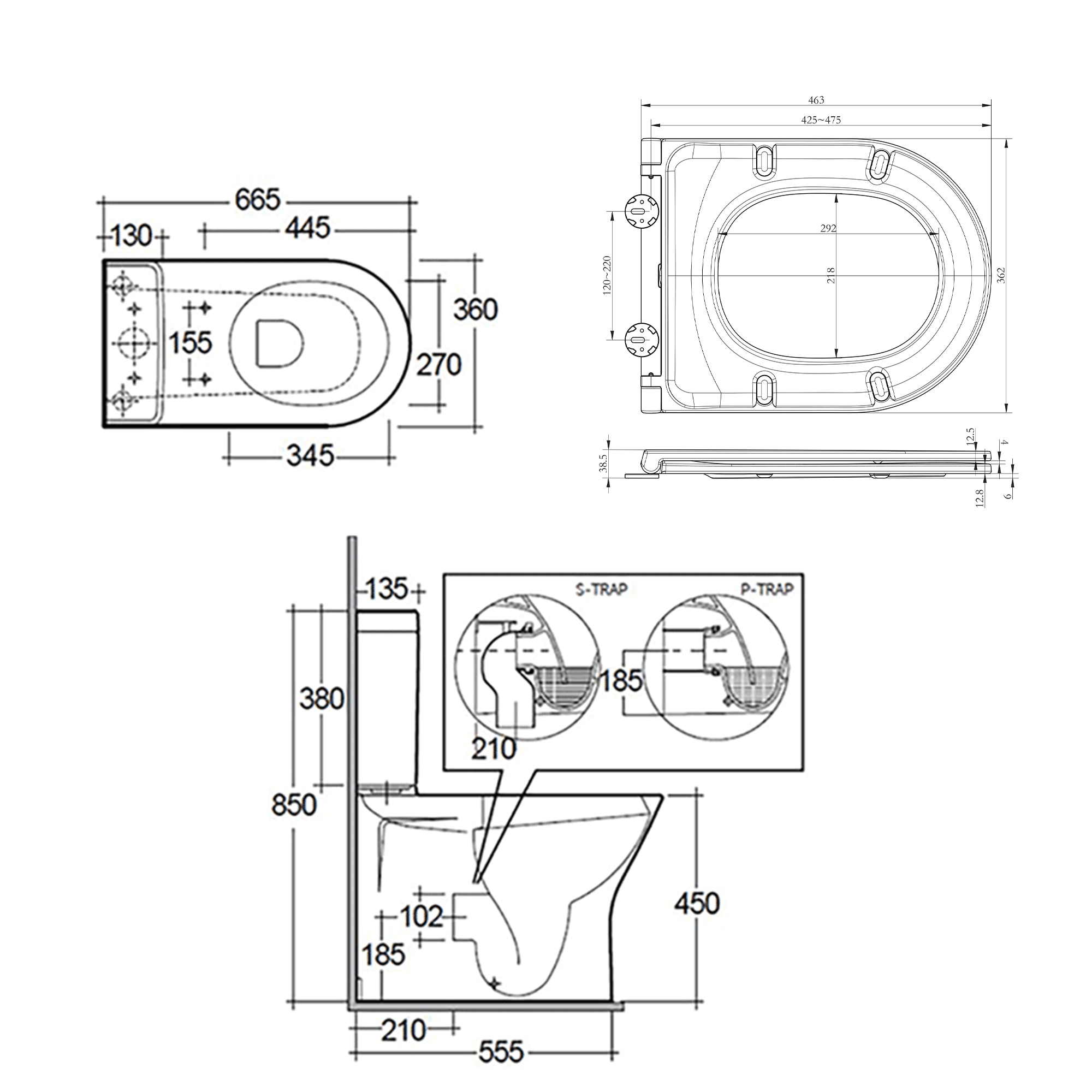 RAK Resort Maxi Comfort Height Rimless Full Back to Wall Toilet & Soft Close Seat
