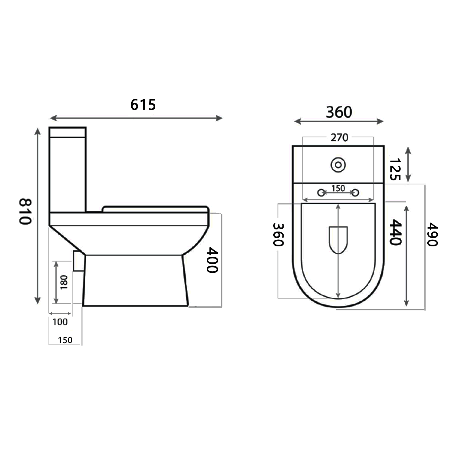 Karina Rimless Close Coupled Toilet with Soft Close Seat