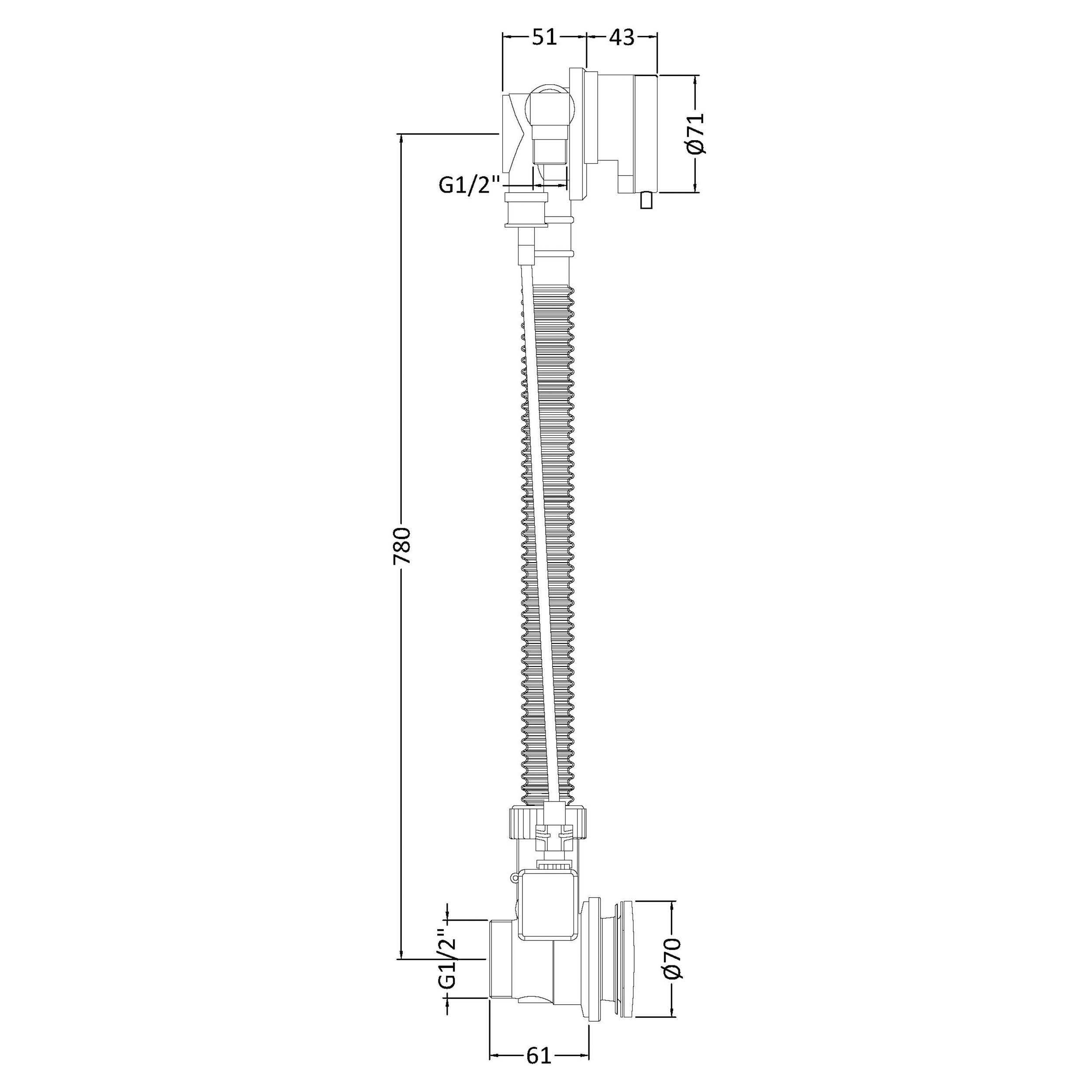 nuie Overflow Bath Filler with Pop-up Waste