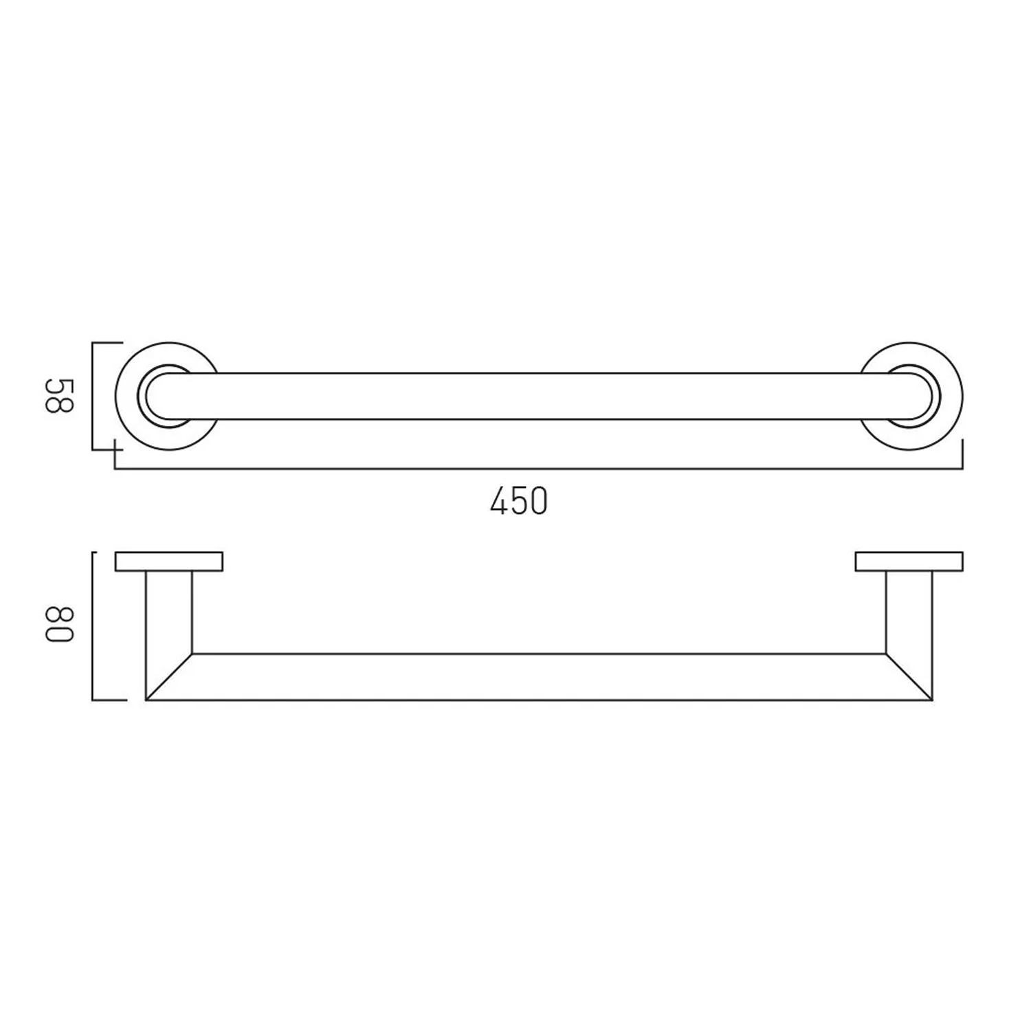 Vado Individual Spa 450mm Towel Rail
