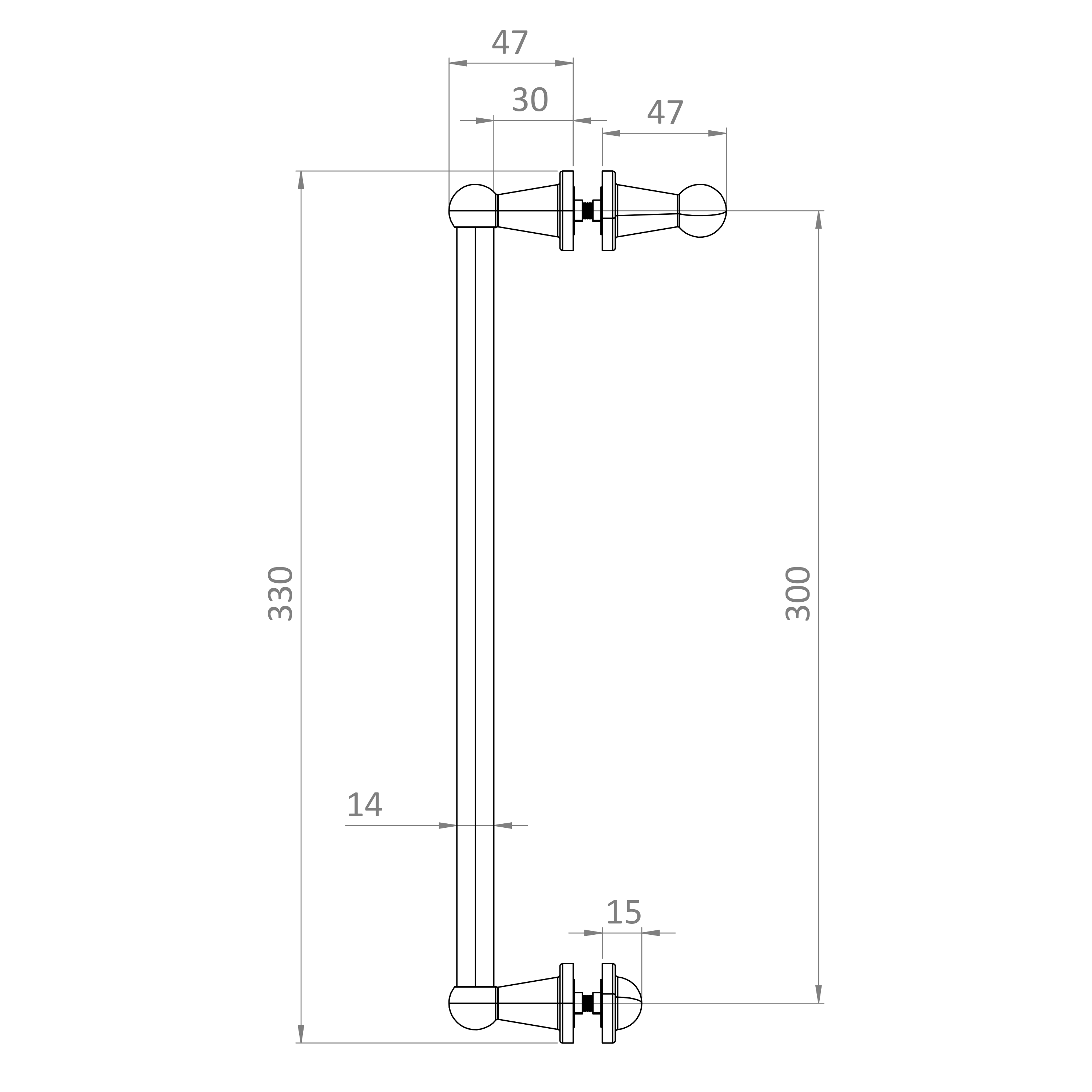Crosswater Optix 10 Shower Enclosure Door Handle
