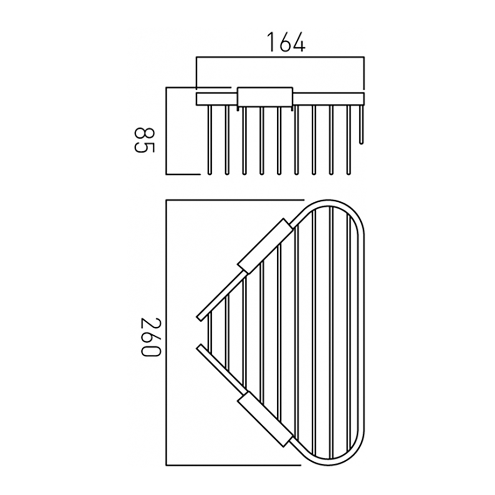 Vado Large Triangular Corner Basket