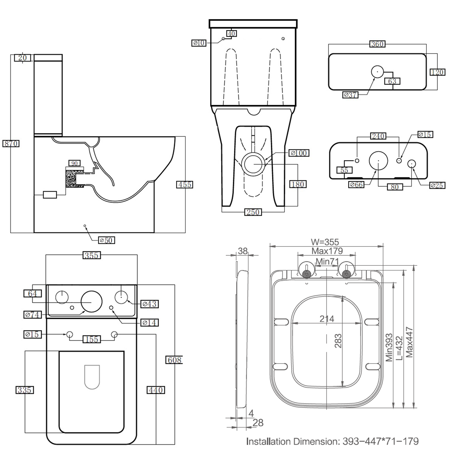 Harbour Alchemy Rimless Back to Wall Comfort Height Toilet & Soft Close Seat
