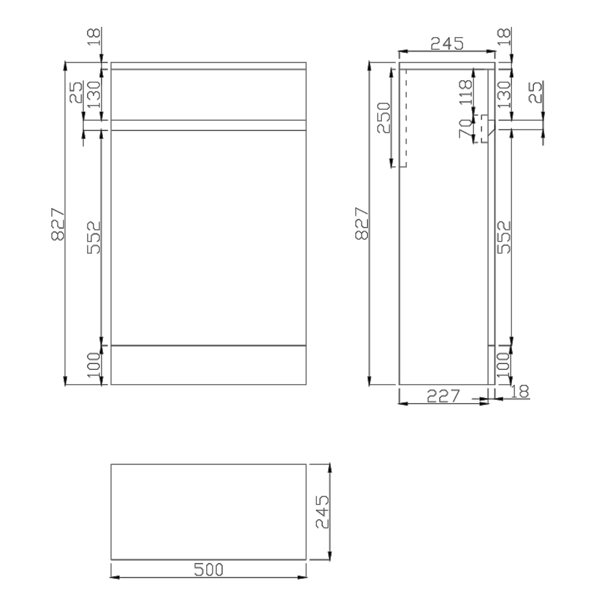 Dylan Waterproof 500mm Gloss White WC Unit