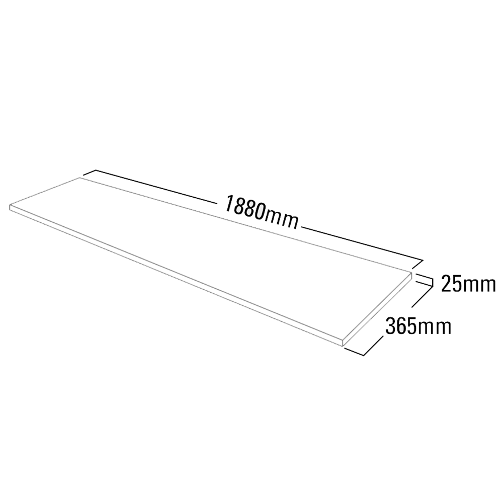 Roper Rhodes Strata 1880mm Solid Surface Worktop - Carrara