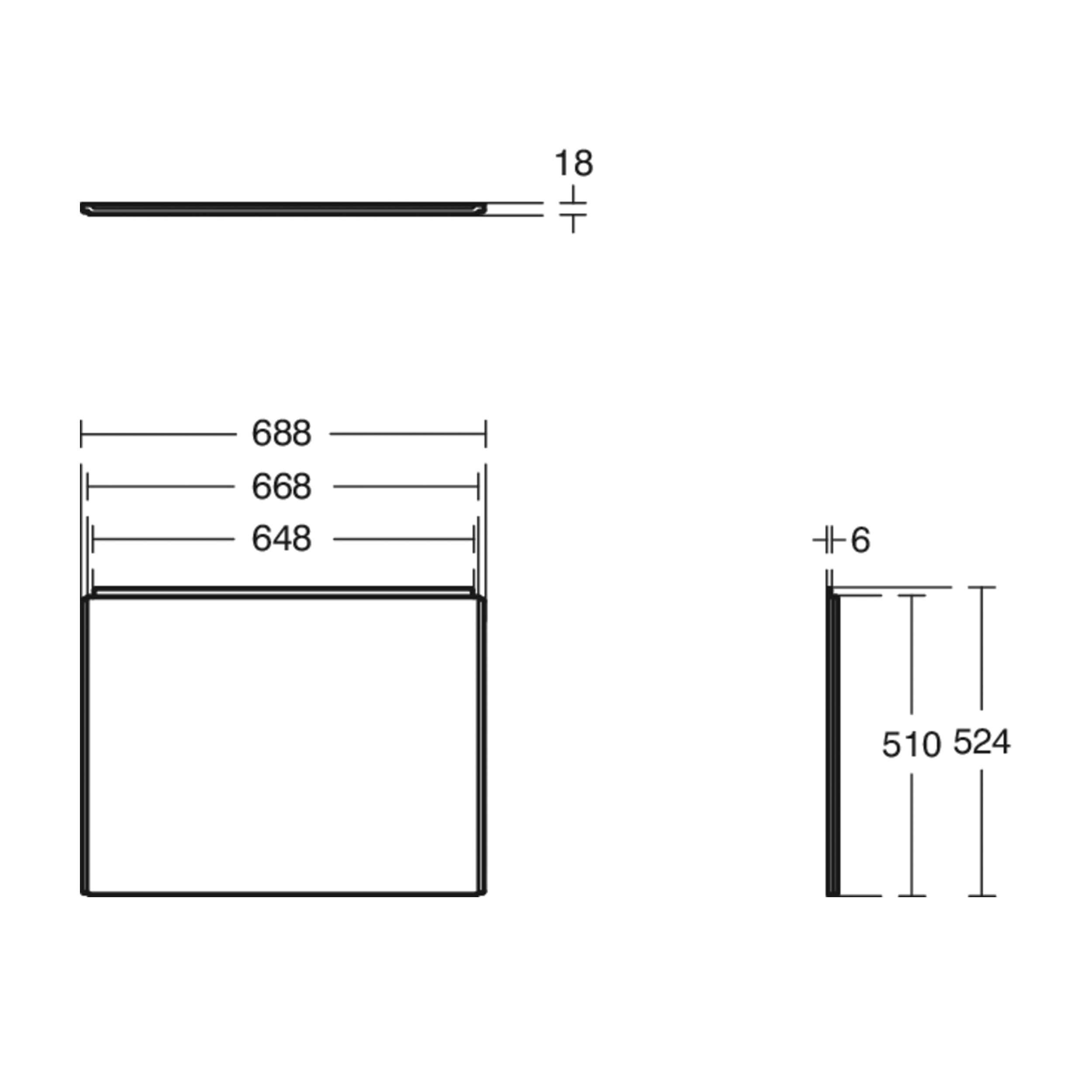 Ideal Standard i.life & Tesi Unilux Bath End Panel - 700, 750 & 800mm