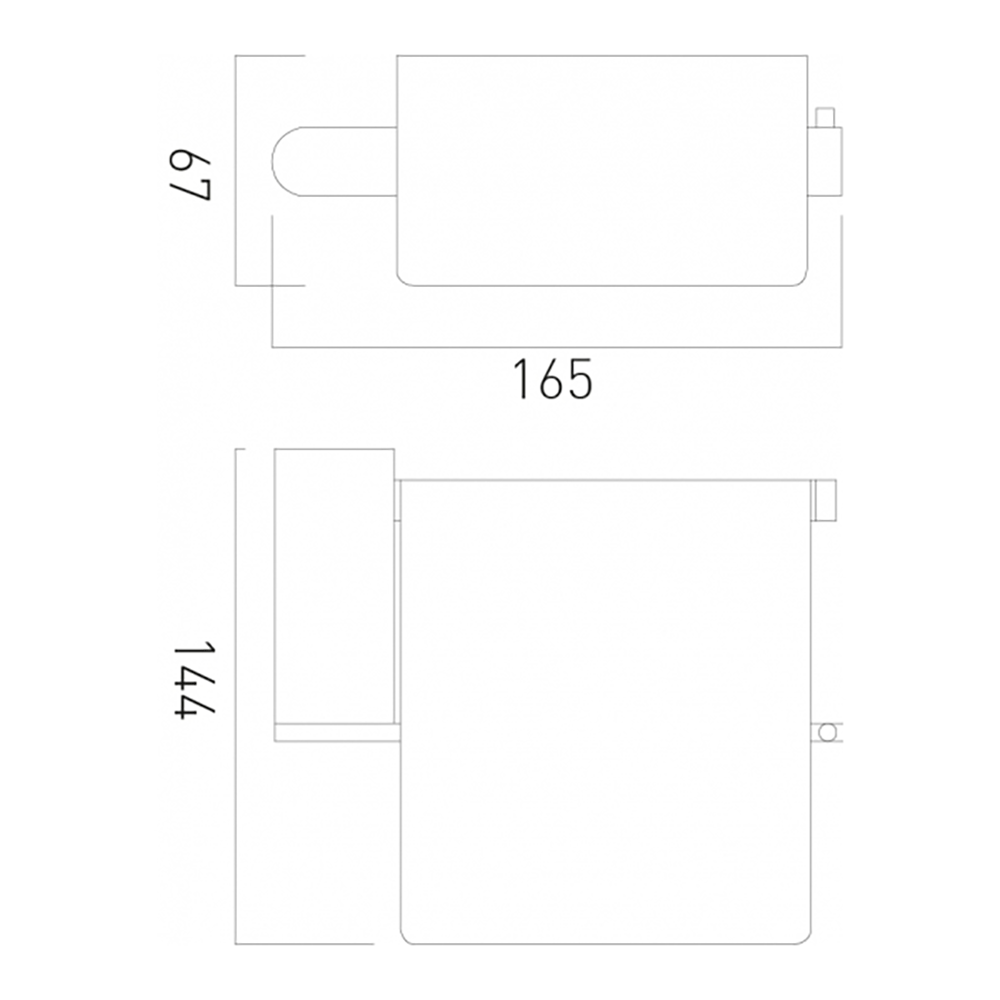 Vado Photon Covered Toilet Roll Holder