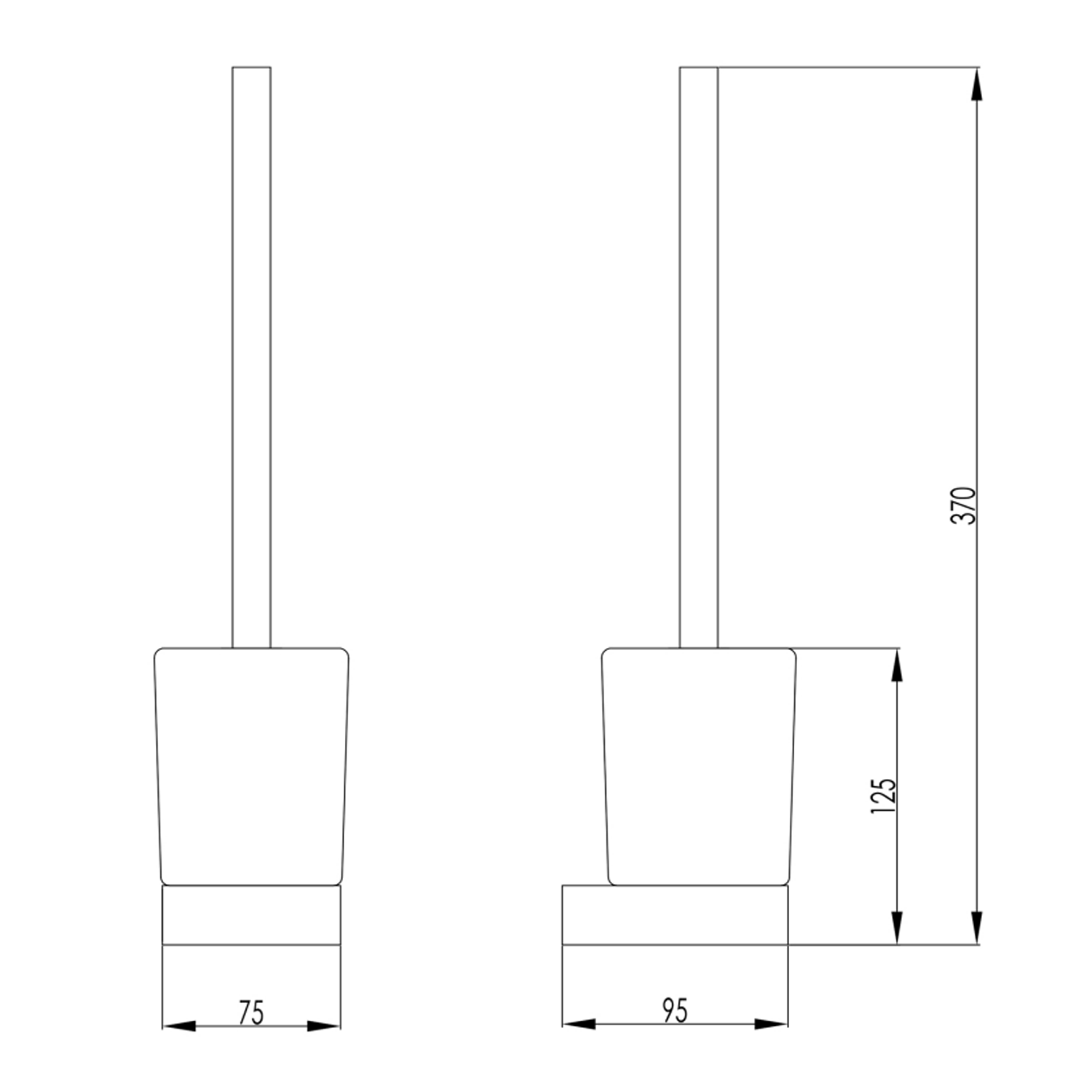 HIX Wall Mounted Toilet Brush Holder