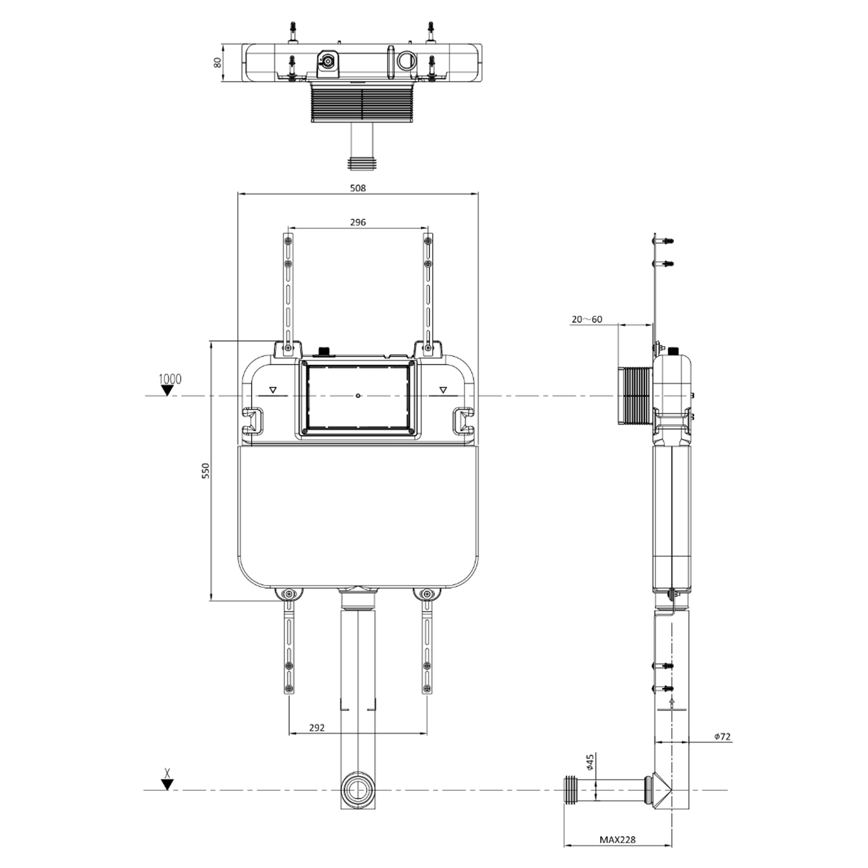 Crosswater Slimline Concealed Cistern