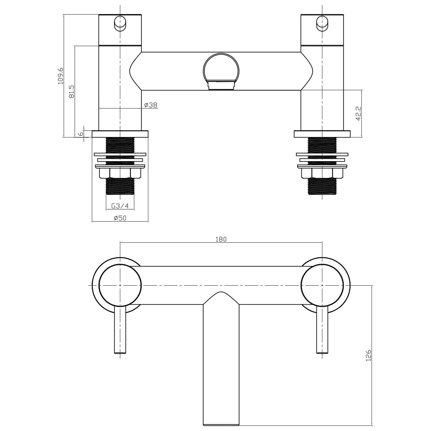 Vellamo Twist Bath Filler Tap