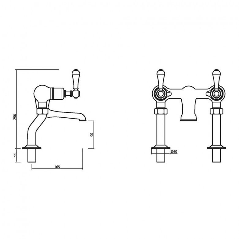 Crosswater Belgravia Lever Bath Filler Tap