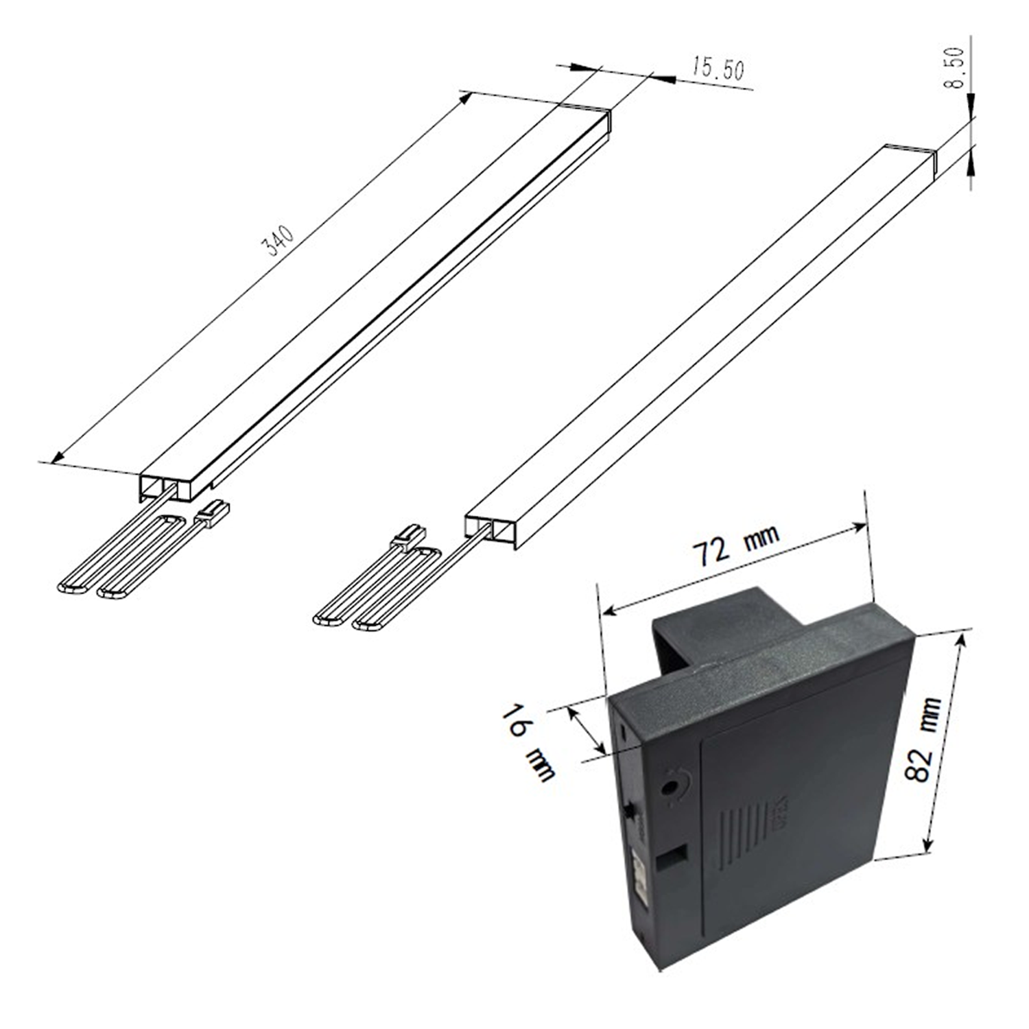 Drench Easy Fit LED Drawer Light - No Mains Required