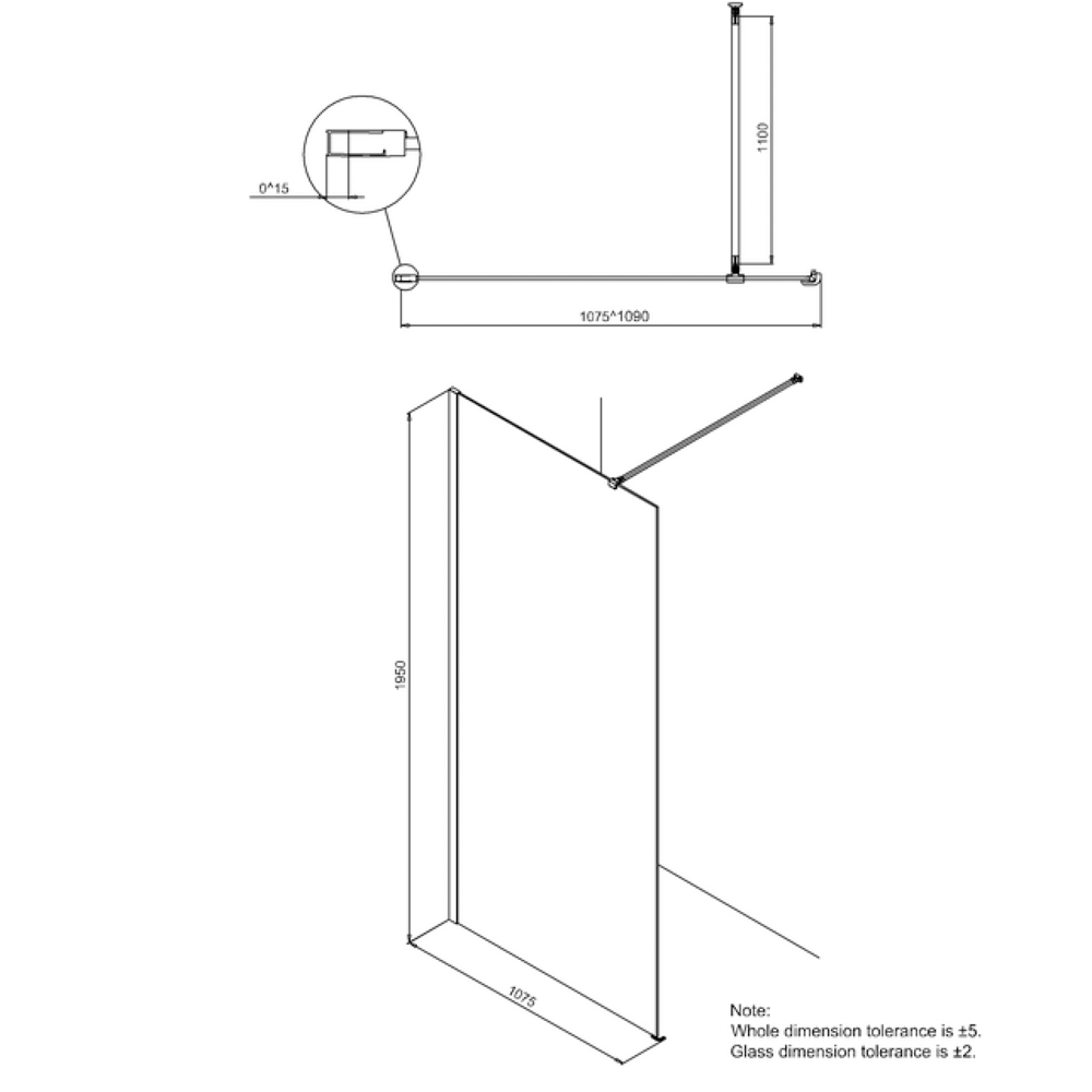 Crosswater Design Walk In Shower Panel