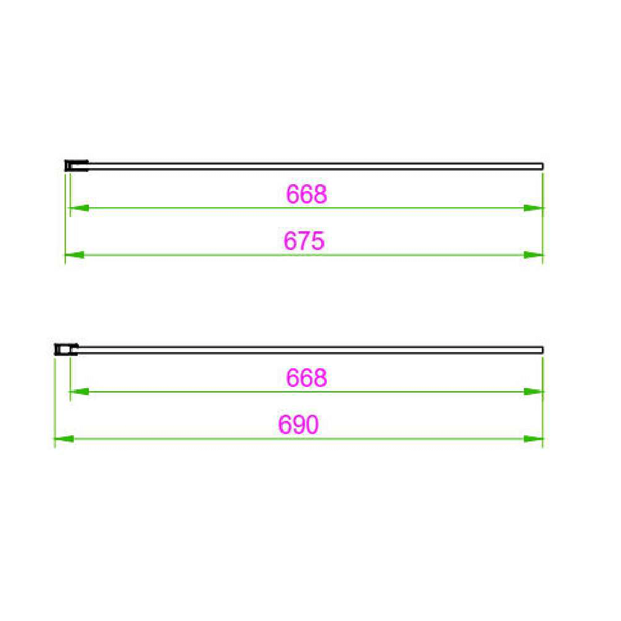 Harbour i8 8mm 2m Tall Easy Clean Wetroom Panel & Vertical Ceiling Post