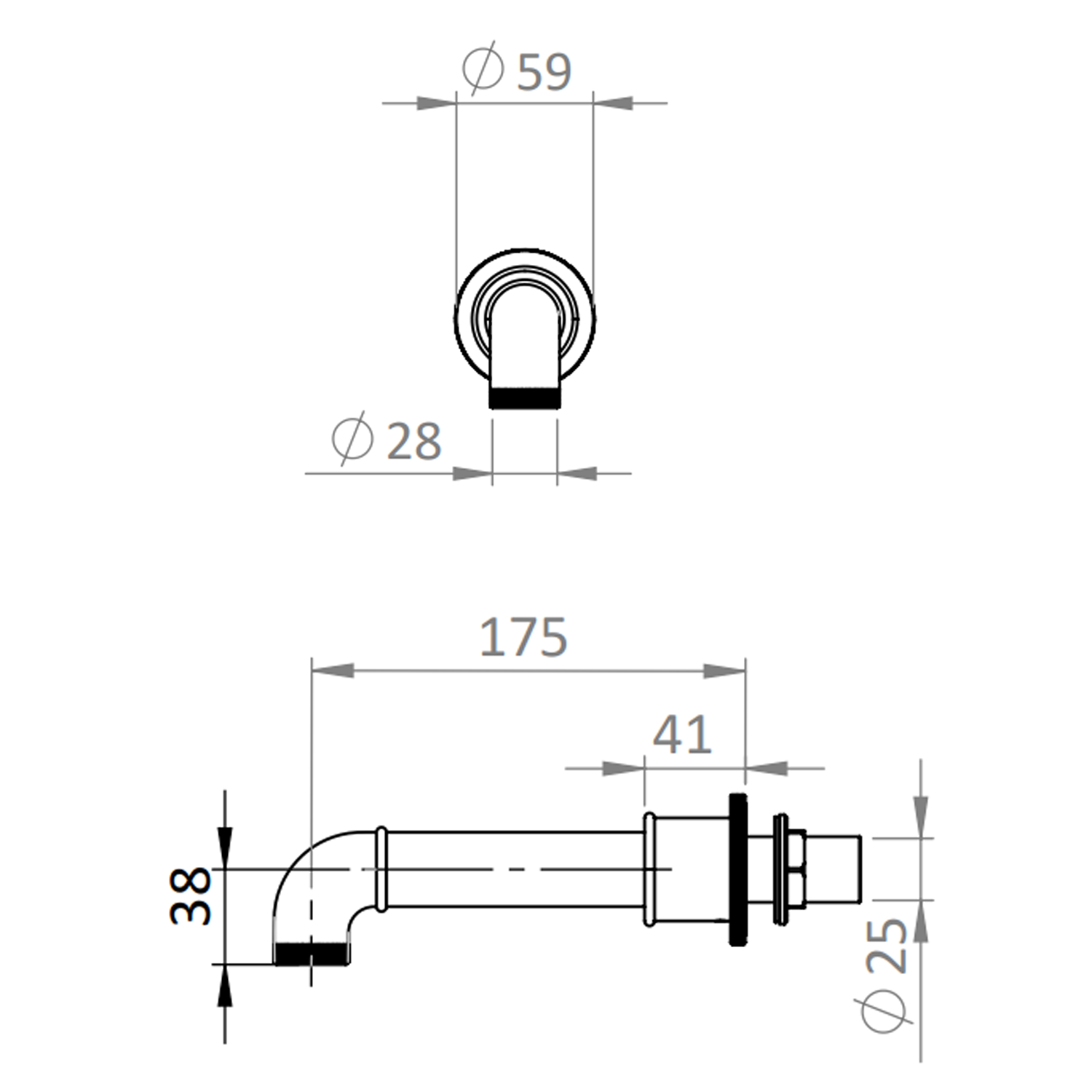 Crosswater MPRO Industrial Bath Spout