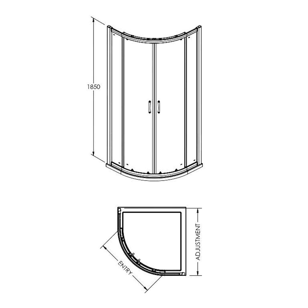 Harbour i5 5mm Quadrant Shower Enclosure