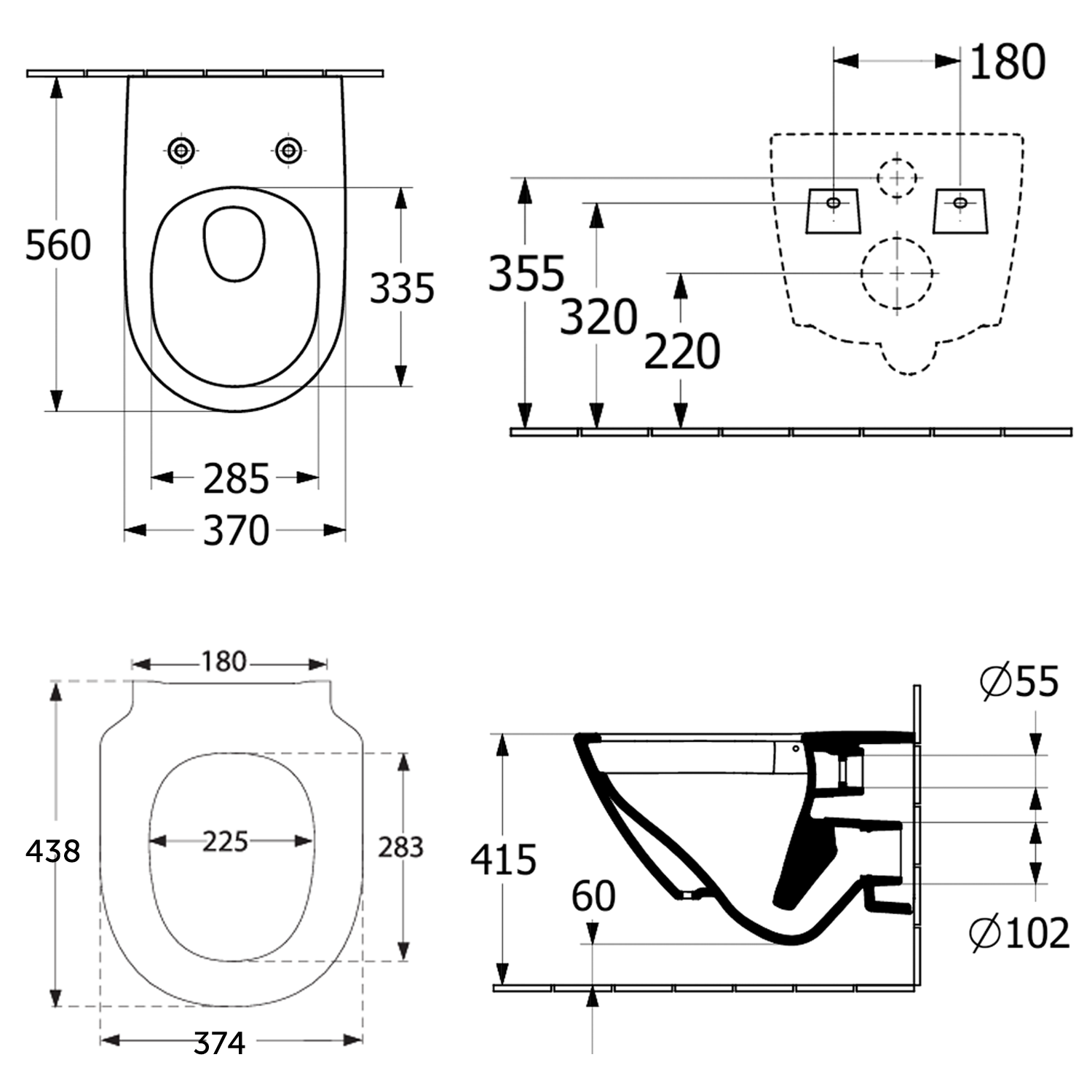 Villeroy & Boch Subway 3.0 Rimless Easy Fit Wall Hung Toilet & Soft Close Seat