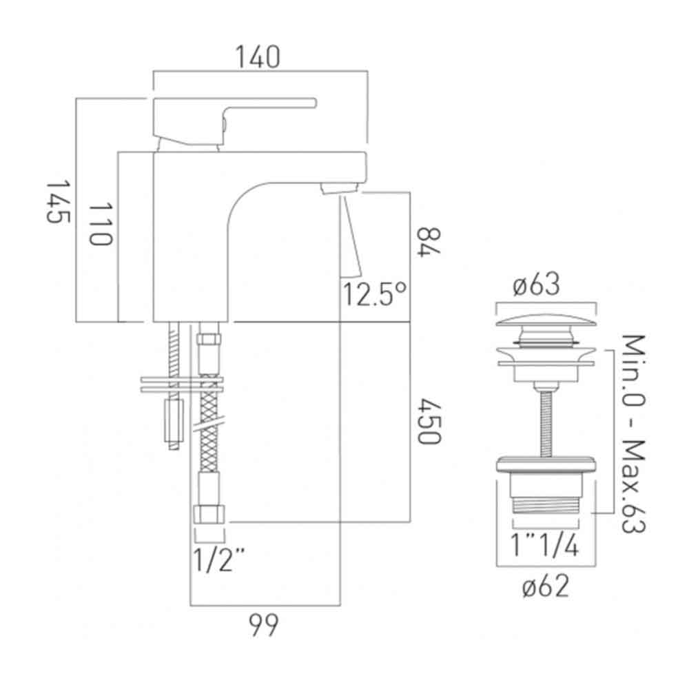 Vado Life Mono Basin Mixer Tap