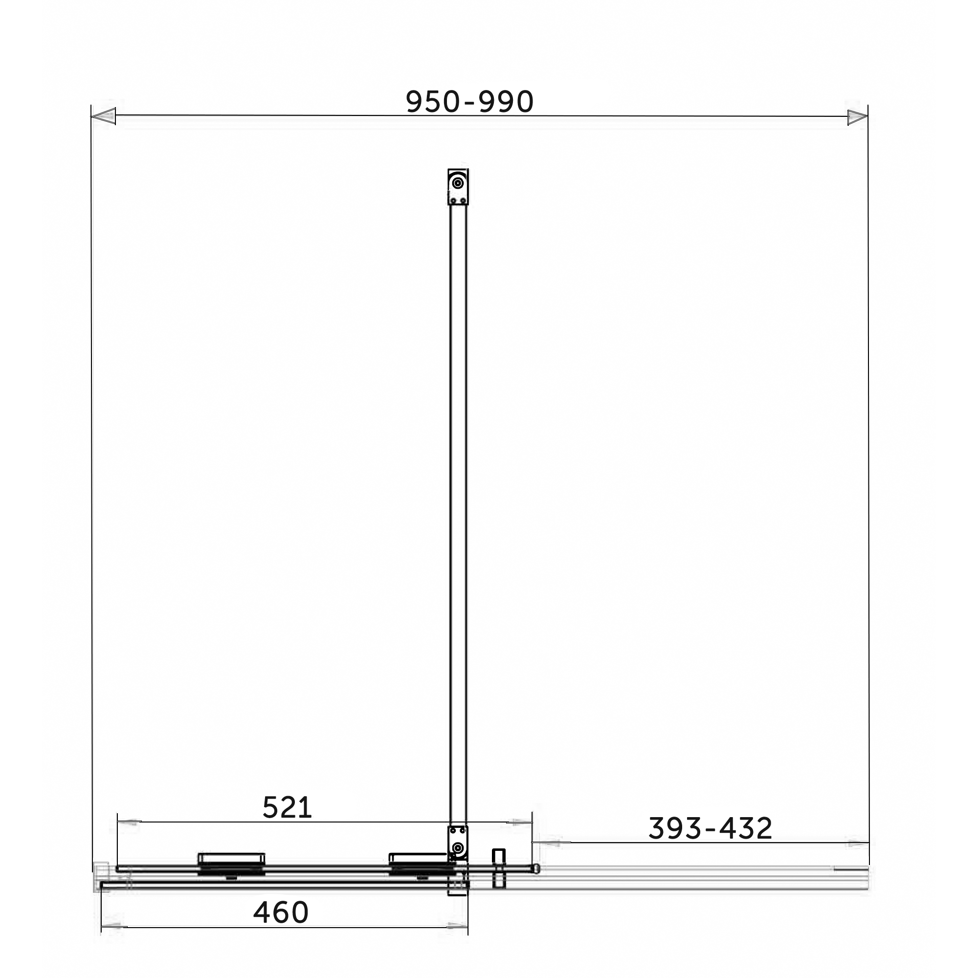 Harbour Momentum 8mm Easy Clean 2m Tall Sliding or Wetroom Shower Door & Optional Side Panel - Matt Black