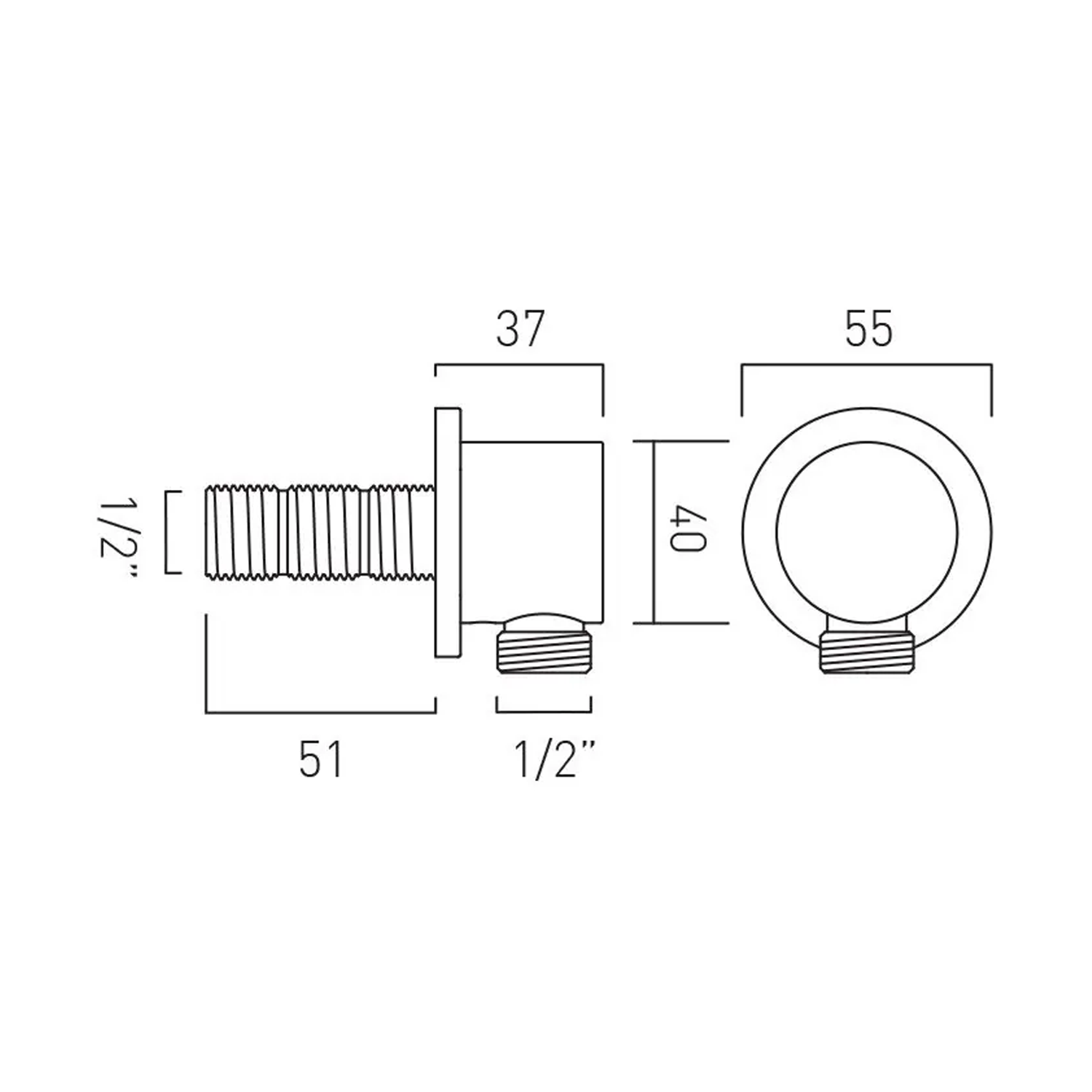 Vado Individual Round Wall Outlet